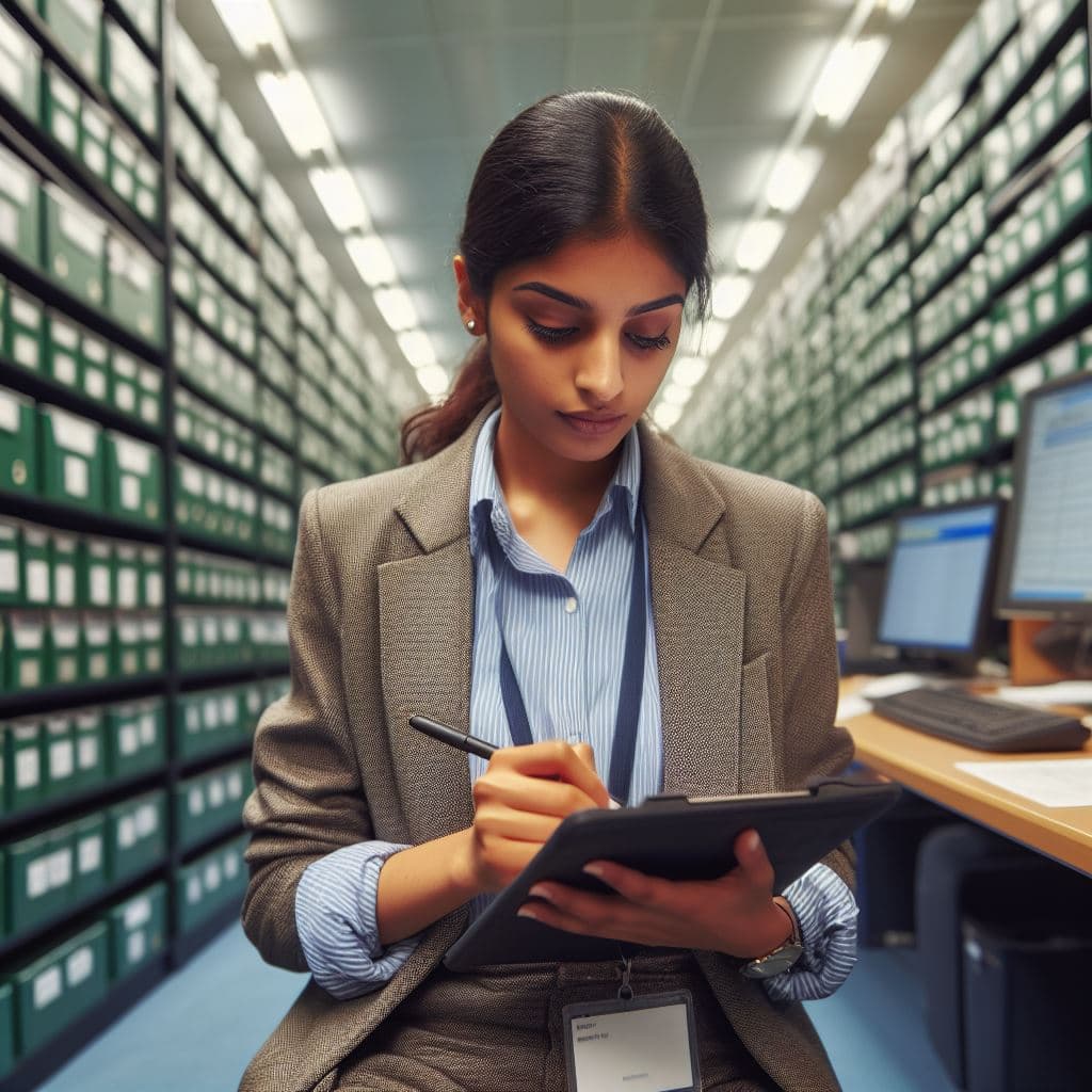 Lady working in the Home Office